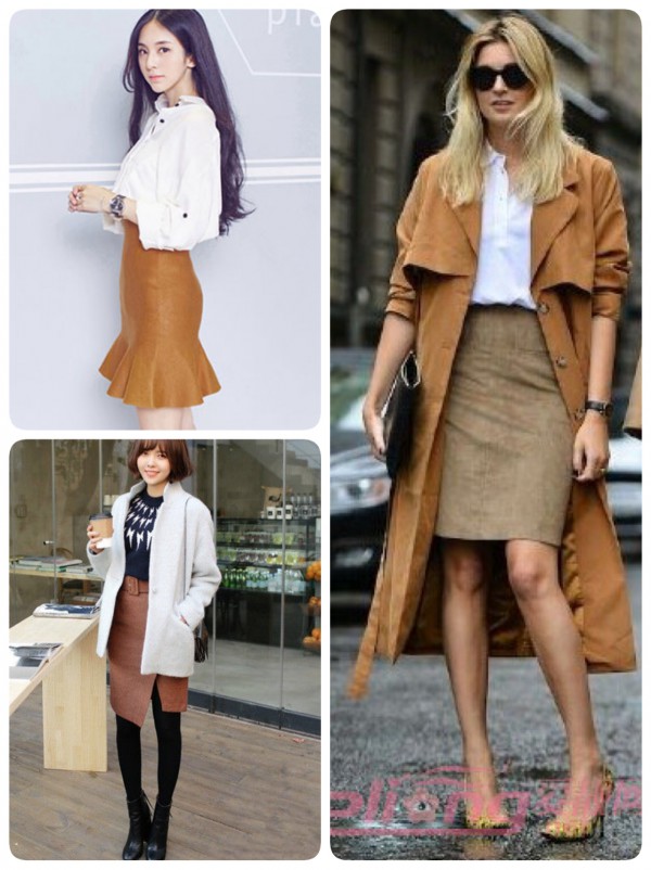 每日一cosplay之驼色半身裙